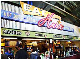 best cost for performance bond - concessionaire bond, which is a type of license and permit bond - eat here sign for a concession stand