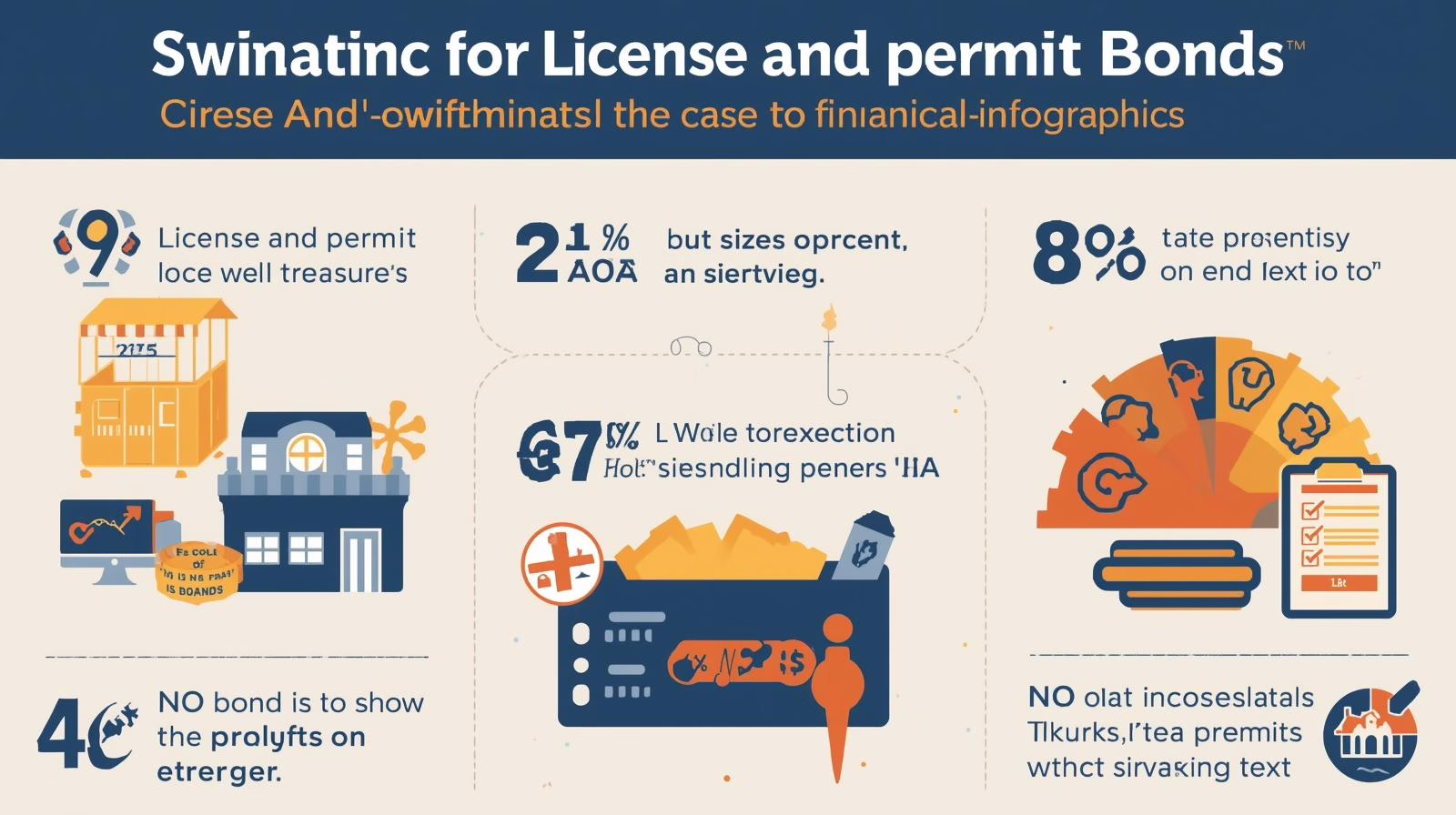 Infographic explaining license and permit bond gaps in St. Louis with statistics on financial risks and missing protections.