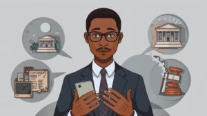 Illustration of an estate planning professional reviewing probate documents, highlighting wills, court oversight, and probate bond requirements for estate administration.