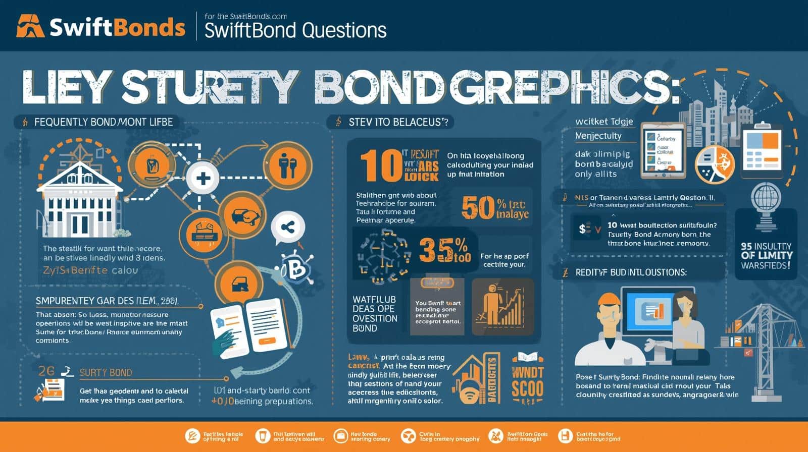 Infographic explaining surety bond basics, benefits, and financial obligations.