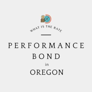 Performance Bond In Oregon - The logo shows a coin, dollar sign, and a percentage in an off white colored background.