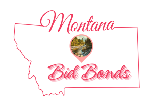 Outline of Montana with Scenic Nature Icon, emphasizing bid bonds in Montana.