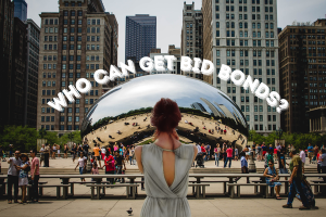 Who Can Get Bid Bonds in Illinois - A person looking at the Cloud Gate sculpture in Chicago's Millennium Park