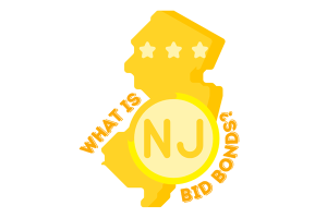 Illustration of New Jersey map with text asking 'What is an NJ Bid Bond?' emphasizing the importance of bid bonds in New Jersey contracting.