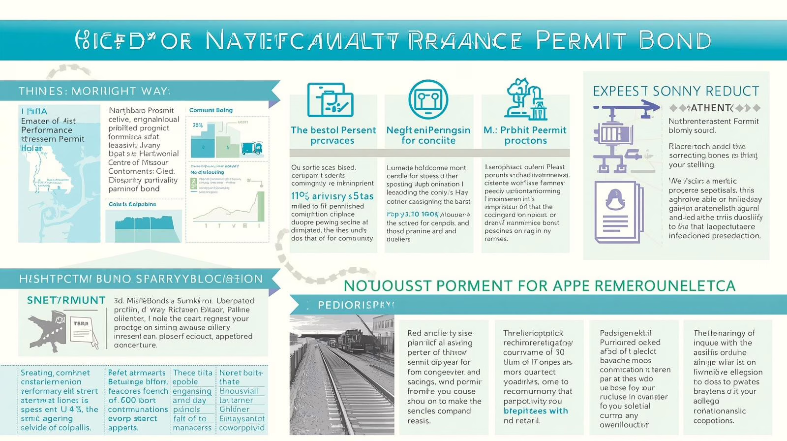 Detailed infographic outlining Missouri Northeast District Right of Way Performance Permit Bond compliance and enforcement.