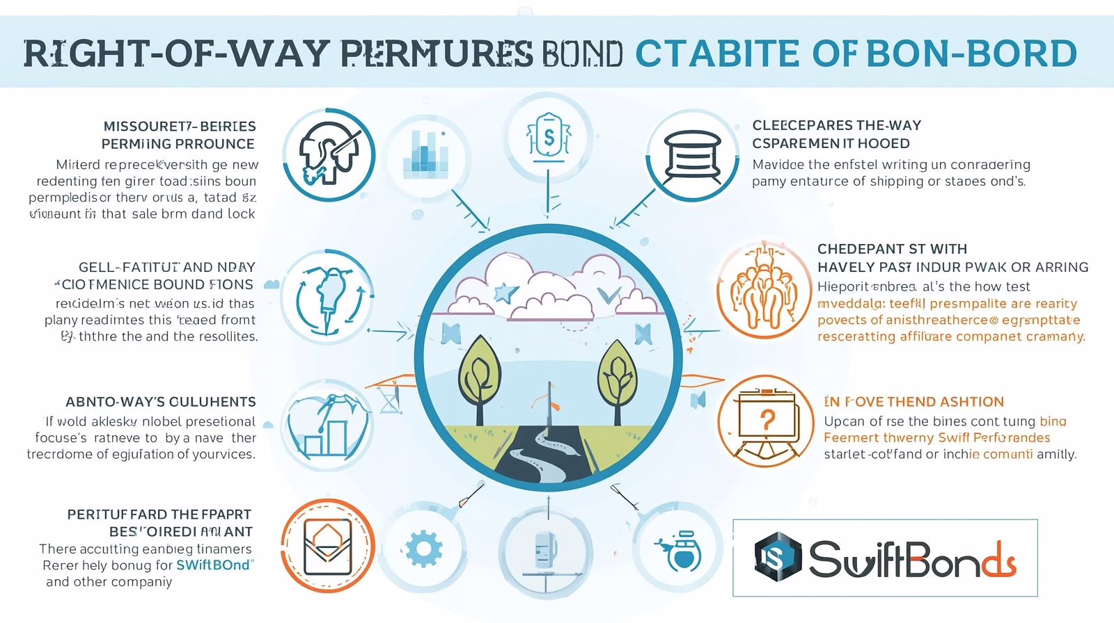 Visual guide showing the purposes and benefits of right-of-way permit bonds in Missouri.