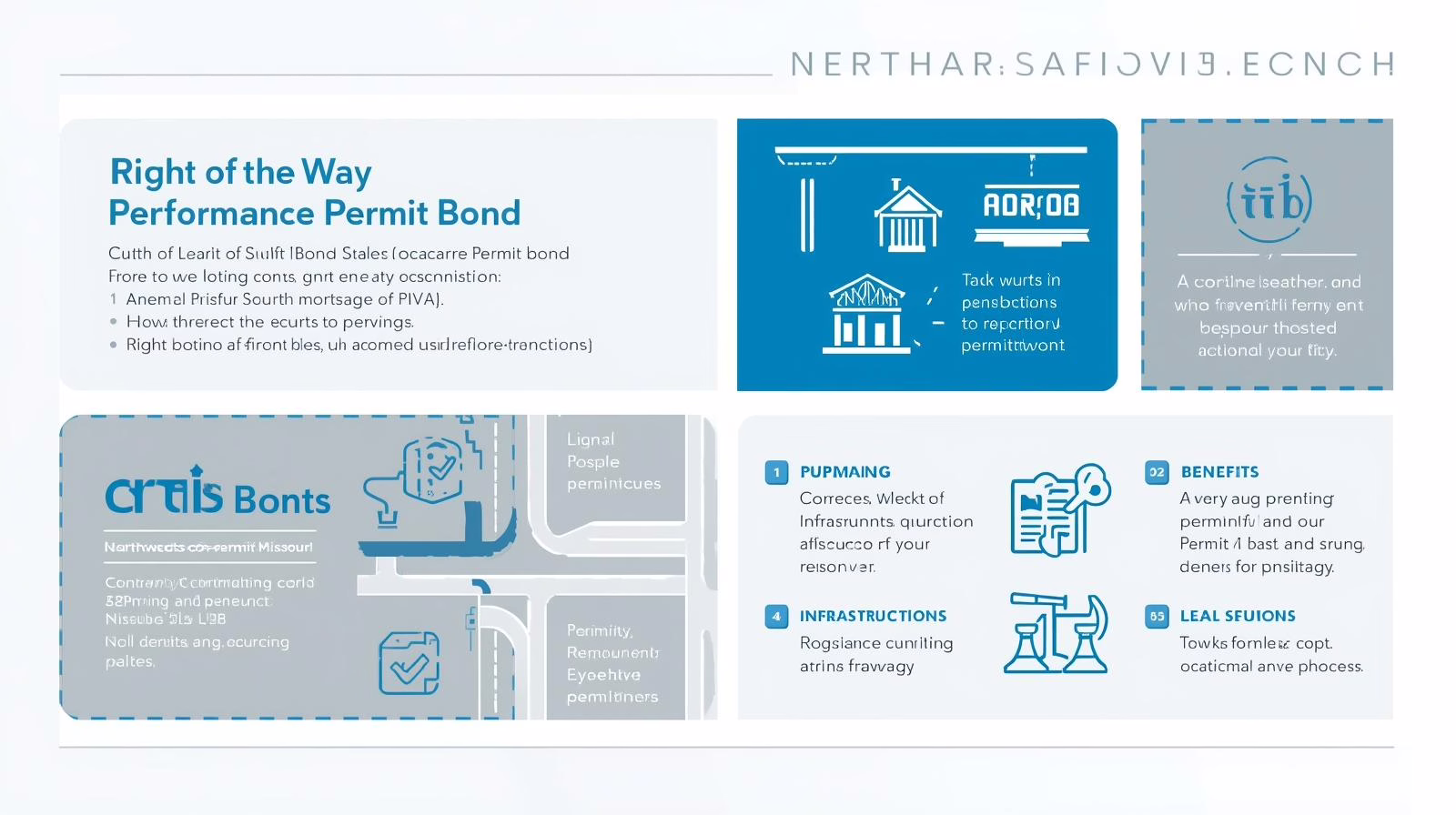 Overview of the Right of Way Performance Permit Bond with benefits and application steps.