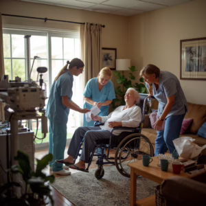 Arkansas home health agency staff providing in-home patient care services related to Arkansas Home Health Agency Bond requirements