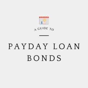 Payday Loan Bonds - The logo shows a coin, hand, and a calendar in an off white colored background.