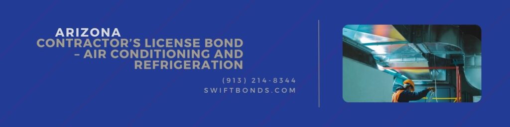 Arizona Contractor’s License Bond – Air Conditioning and Refrigeration - - Young man in orange work vest, safety belt and hard hat going to repair hvac system.