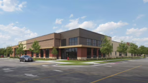 Modern commercial building in Round Rock, Texas requiring a temporary certificate of occupancy for early use.