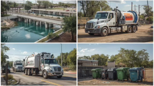 Municipal water treatment canal operated by a Texas MUD to manage wastewater and drainage services.