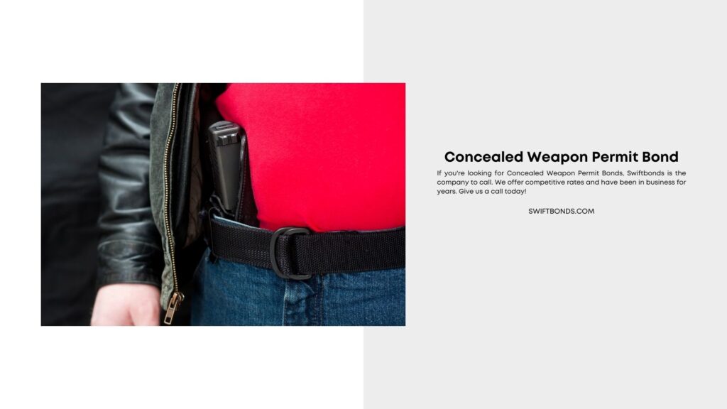 Concealed Weapon Permit Bond - Concealed firearm under jacket.