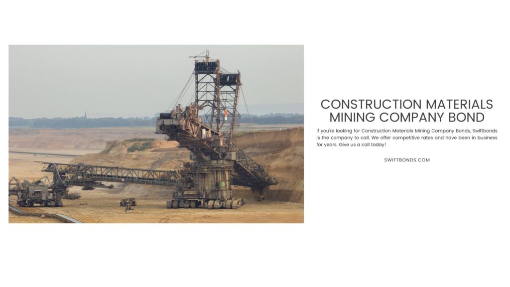 Construction Materials Mining Company Bond - Bucket wheel excavator in a brown coal open pit mine.