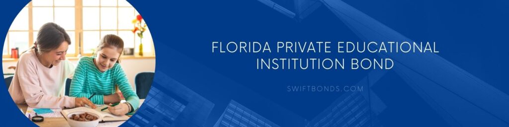 FL - Private Educational Institution Bond - Cheerful lady teacher helping the teenage girl student at the private school.