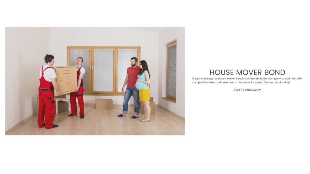 House Mover Bond - Mover delivered the household inside the new place of young couple.