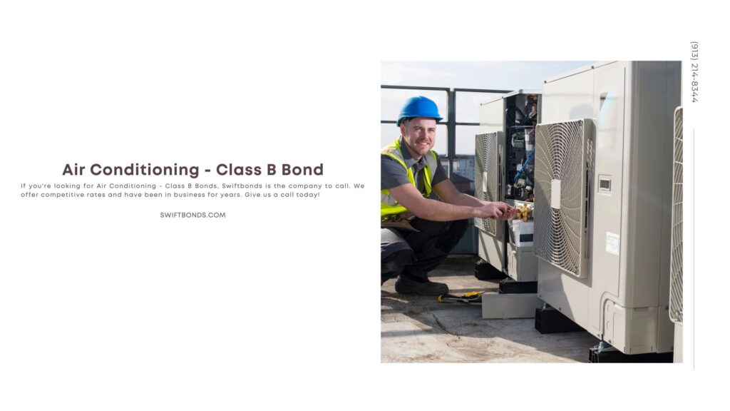 Air Conditioning – Class B Bond - Air conditioning installation on rooftop.