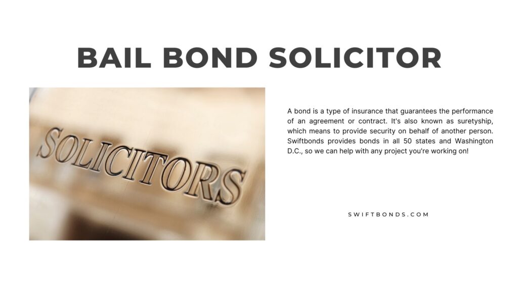 Bail Bond Solicitor - A metal plaque at a solicitors plactice.