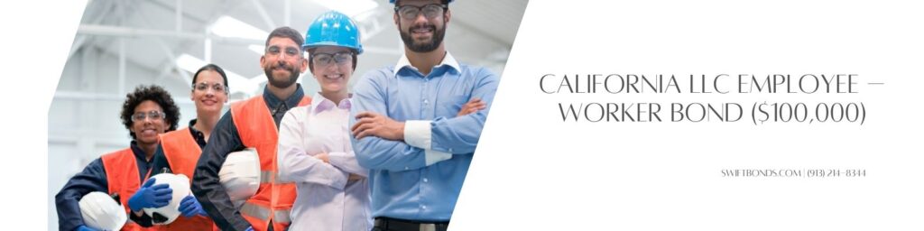 California LLC Employee – Worker Bond ($100,000) - Group of employees smiling while wearing or holding their hard hat.