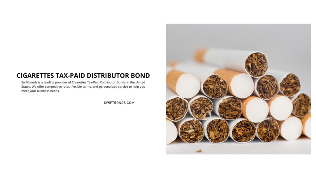 Cigarettes Tax-Paid Distributor Bond - A heap of filter cigarettes.
