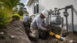 Florida gas contractor servicing residential gas lines and utility connections to meet local code requirements.