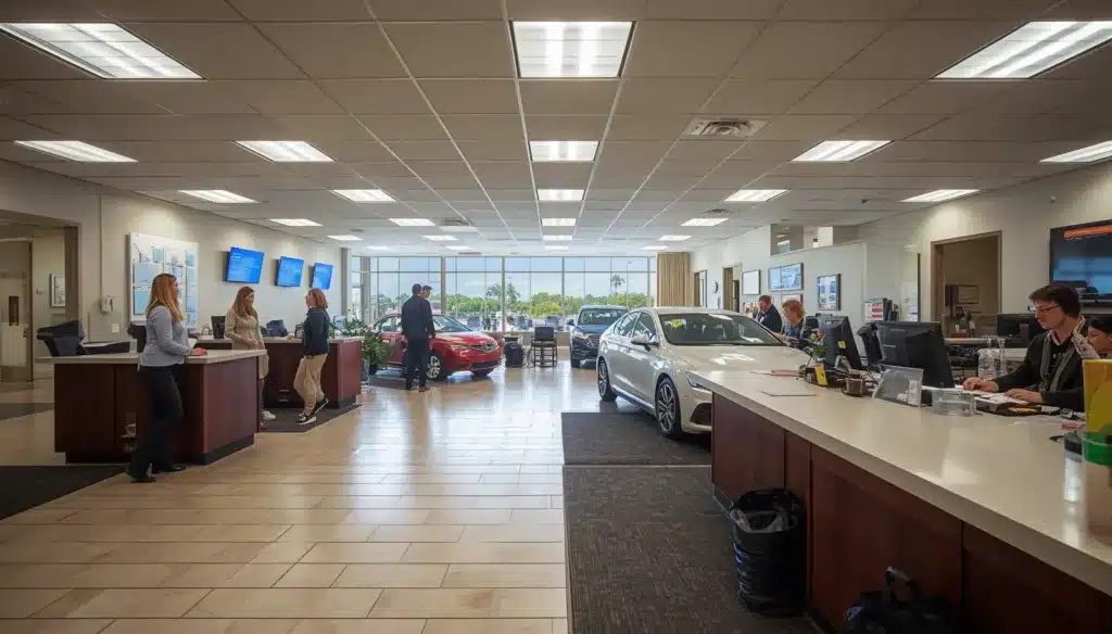 Customers completing rental transactions at a Broward County rental car concession office secured by a Rental Car Concession and Lease Bond.