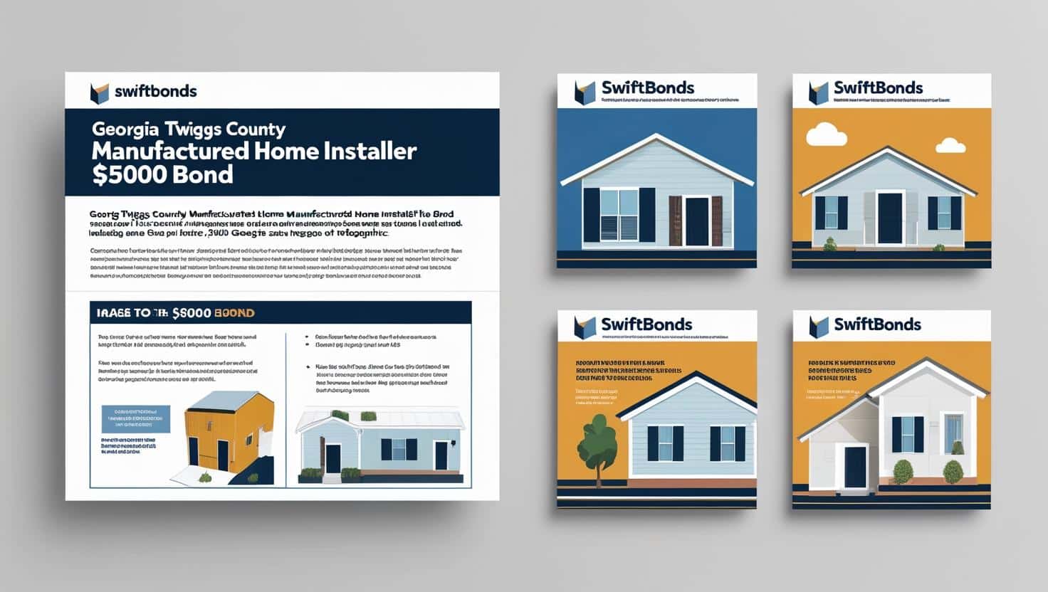 Georgia Twiggs County ,000 Manufactured Home Installer Bond infographic with licensing and bond requirement details.