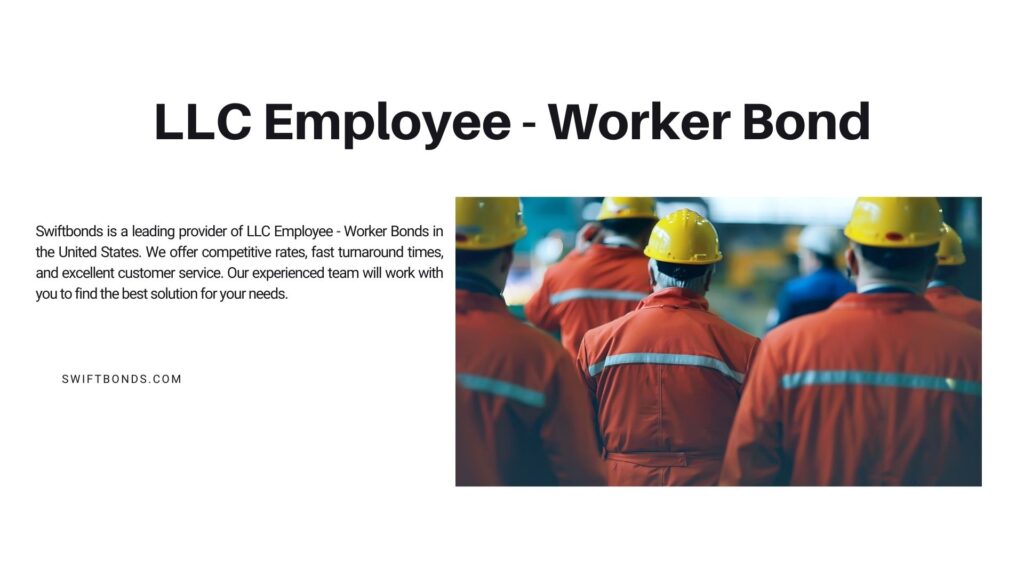 LLC Employee - Worker Bond - Workers walking away wearing orange uniform and a yellow hard hat. at the factory.