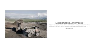Land Disturbing Activity Bond - Backhoe and dump truck during earthworks and doing land disturbing.