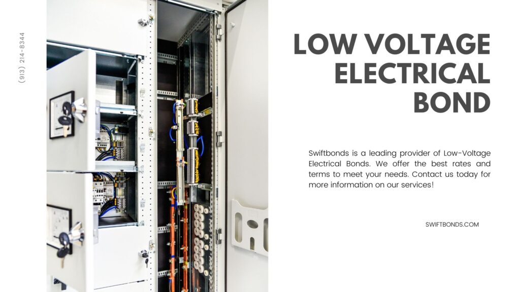 Low Voltage Electrical Bond - The image shows a low voltage cabinet for power and distribution of electricity.