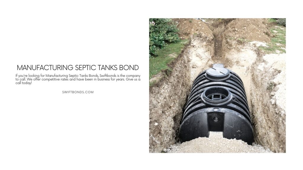 Manufacturing Septic Tanks Bond - Installation of a septic tank in a domestic garden.