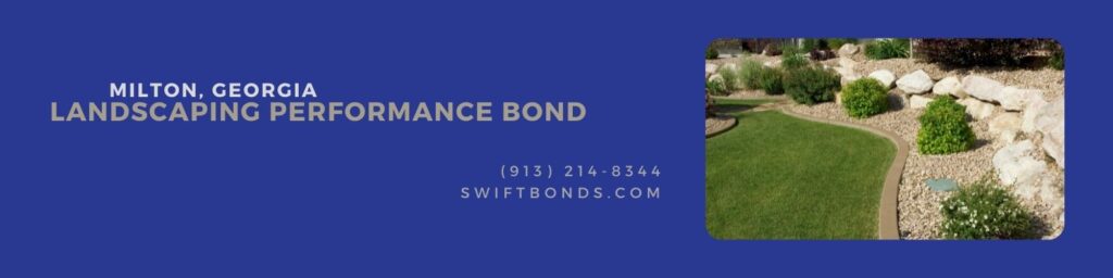 Milton, Georgia - Landscaping Performance Bond - A very bright and colorful picture with shrubs and beautiful green grass with great colorful trees.