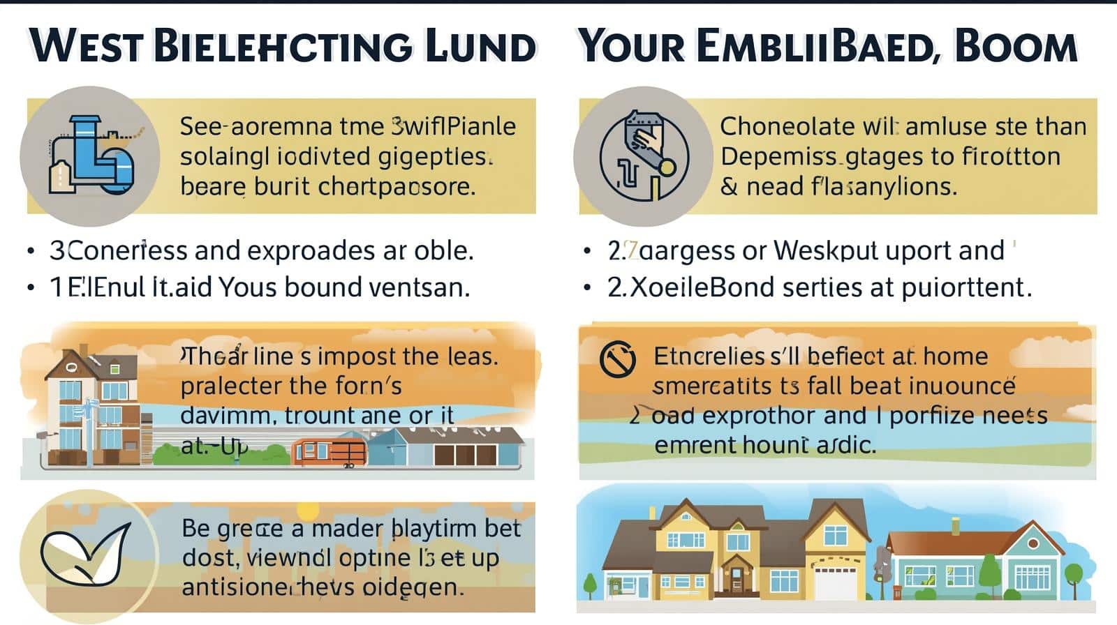 Visual guide highlighting installation protections, contractor duties, and homeowner safeguards under the Westfield, NY mobile home set-up bond.
