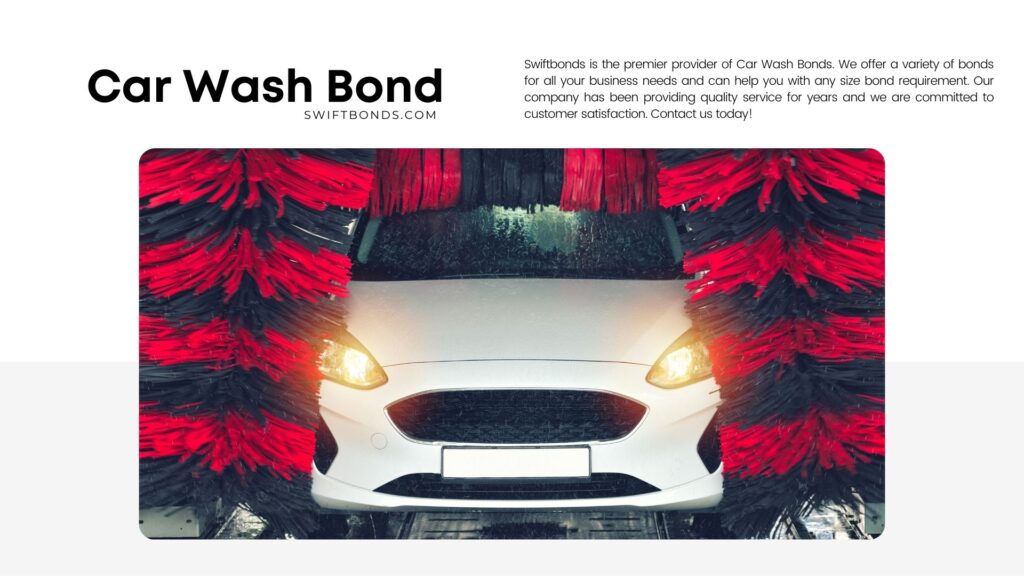 Car Wash Bond - Automatic car wash in action. Car wash concept. Automated technology.