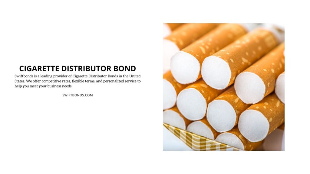 Cigarette Distributor Bond - Background of cigarettes in pack close up shot.
