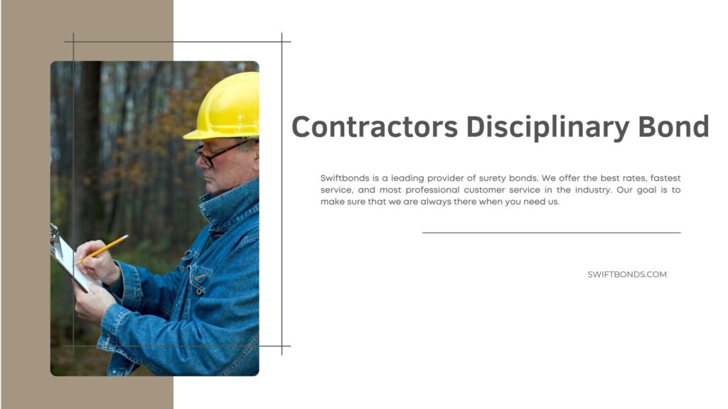 Contractors Disciplinary Bond - Contractor handyman builder smiling confident happy on the job writing estimate.