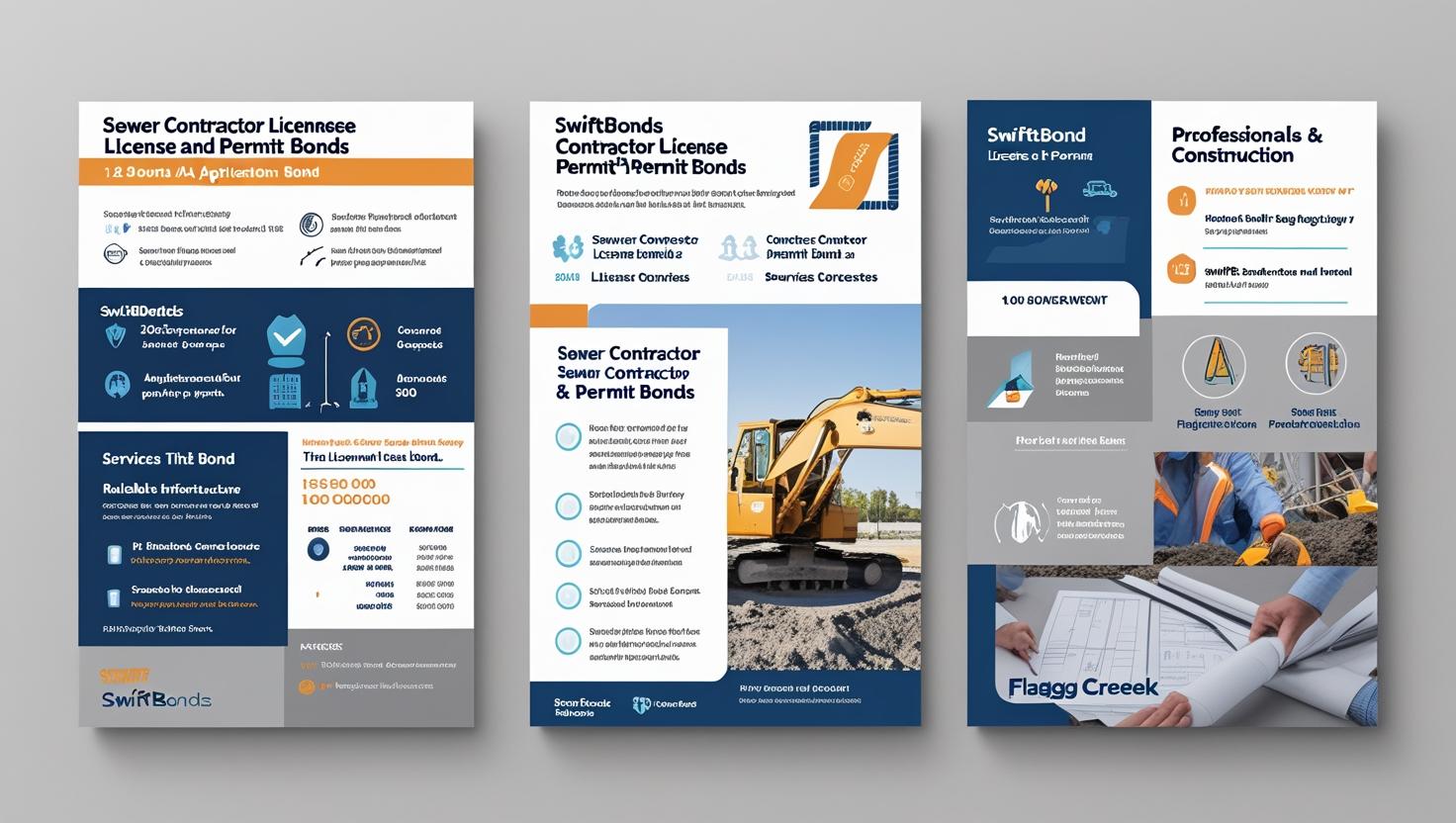 Bond information sheet highlighting Flagg Creek, IL contractor licensing and permit bond essentials.