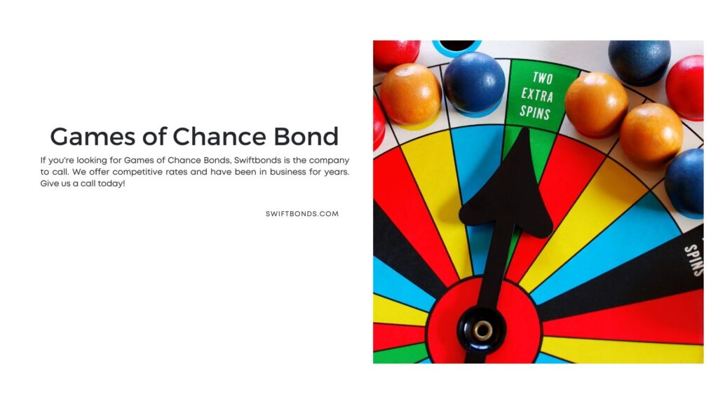Games of Chance Bond - A game of chance spinner amusement activity.
