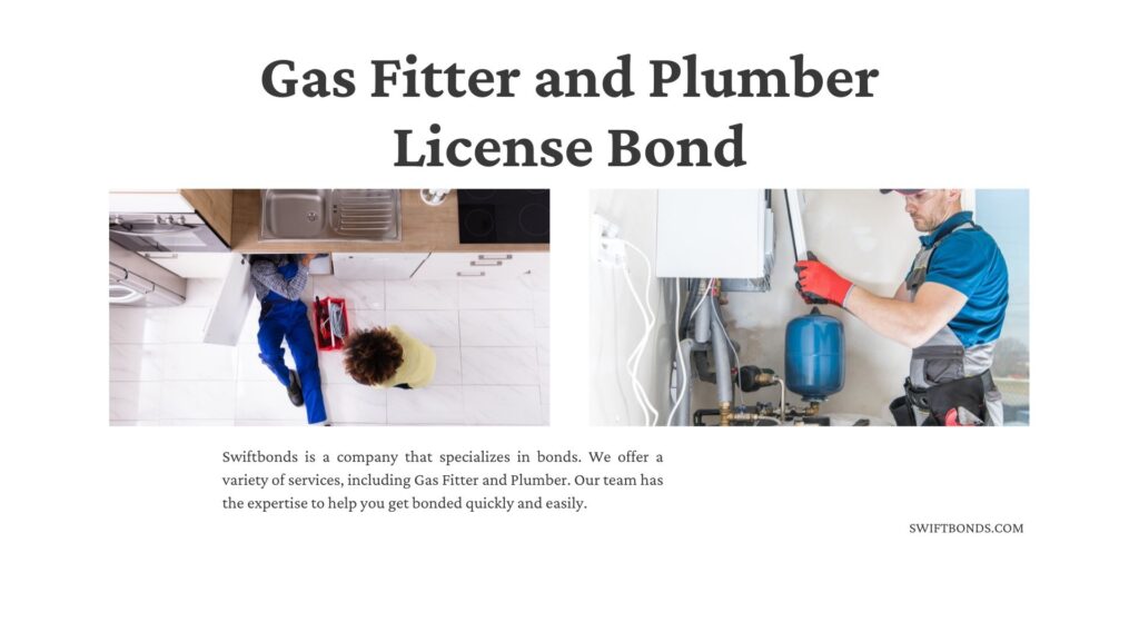 Gas Fitter and Plumber License Bond - The plumber repairing a sink in the kitchen. Contractor installing a gas by fitting the pipe.