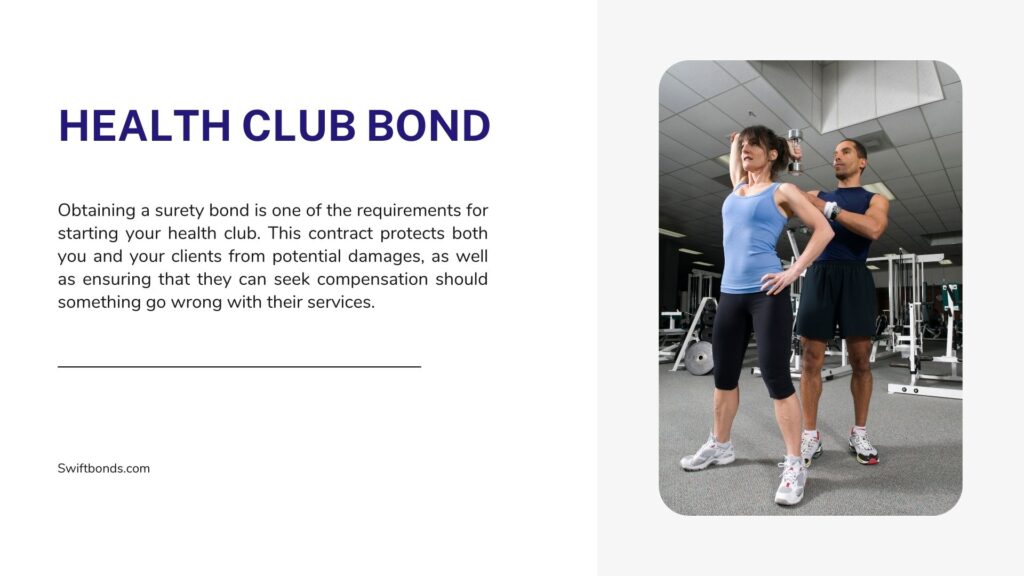 Health Club Bond - Fit woman working with her personal trainer with dumbbells at the gym.