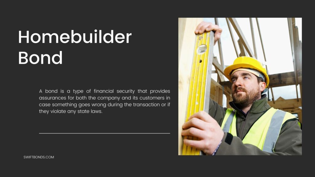 Homebuilder Bond - Builder using a spirit level on his home that is being built.