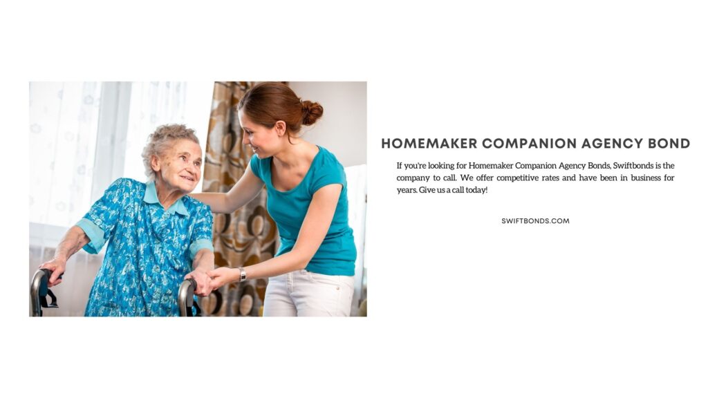 Homemaker Companion Agency Bond - Senior woman was being assist by her homemaker companion at home.