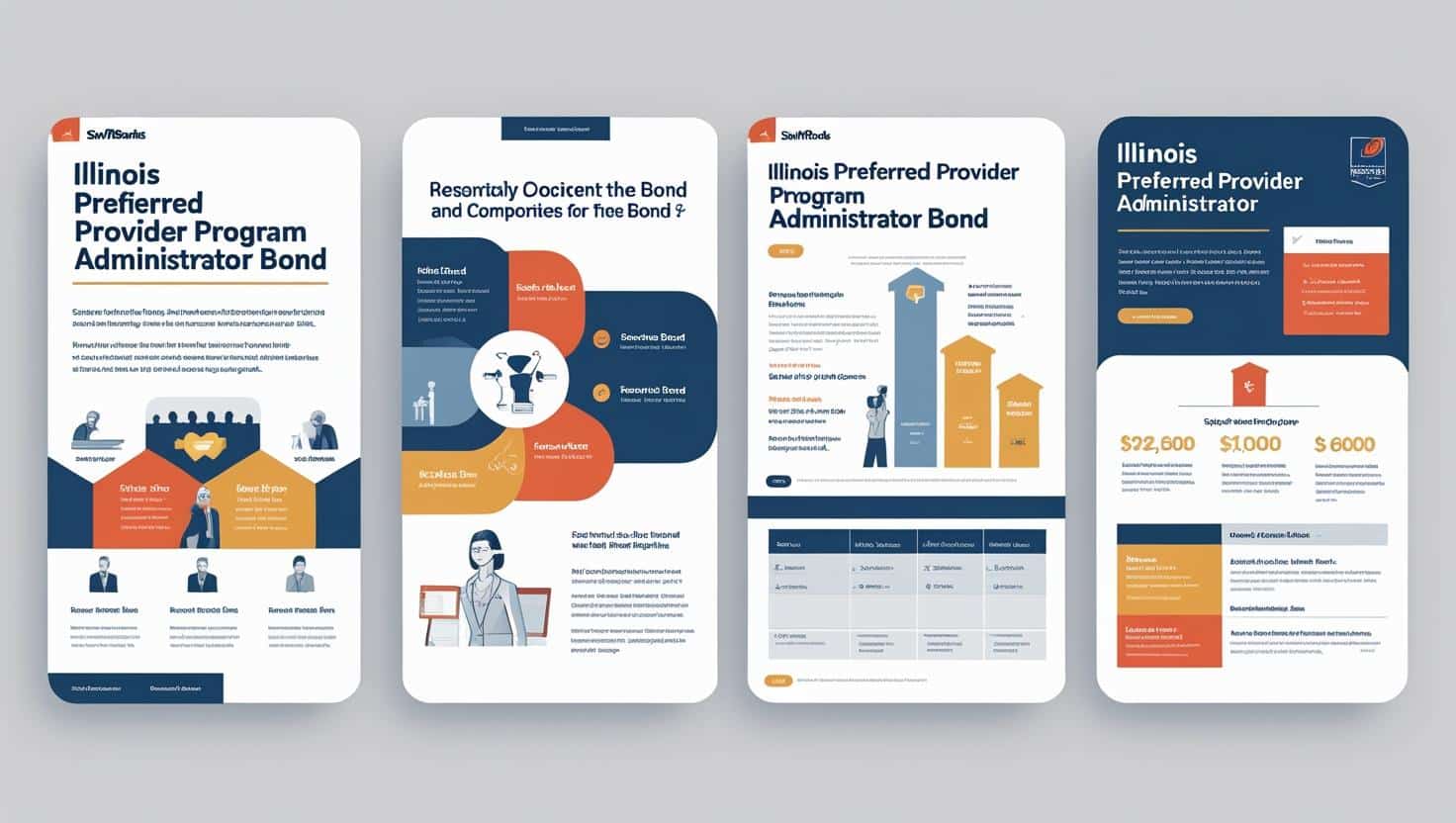 Visual guide on Illinois Preferred Provider Program Administrator Bond featuring compliance details and financial responsibility graphics.