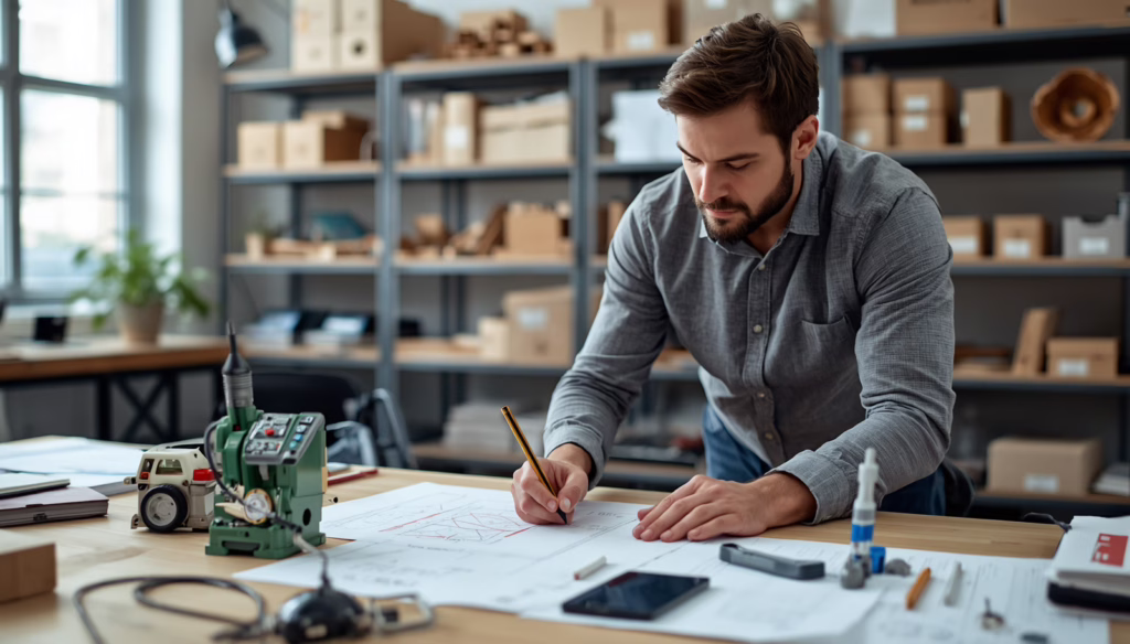 Professional inventor working on innovation development plans for a California invention developer company requiring a surety bond.