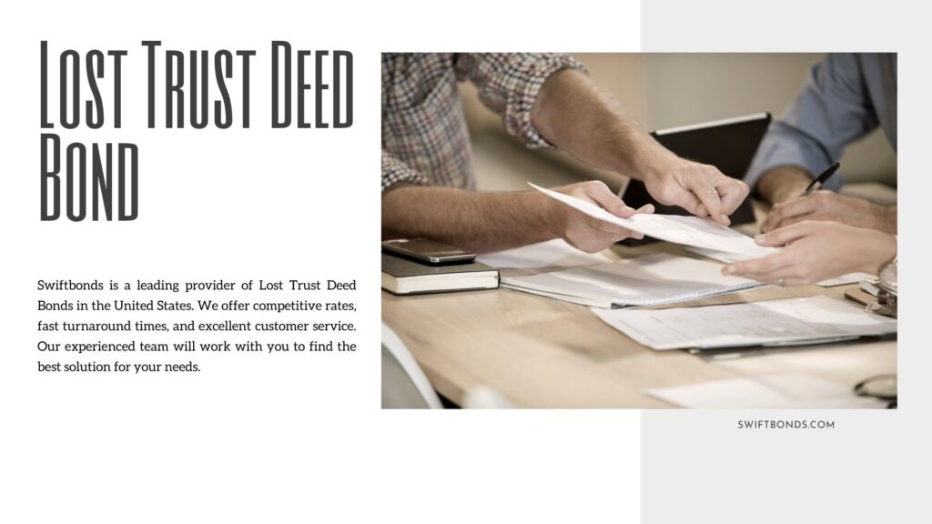 Lost Trust Deed Bond - Person showing the place to sign on the deed document.