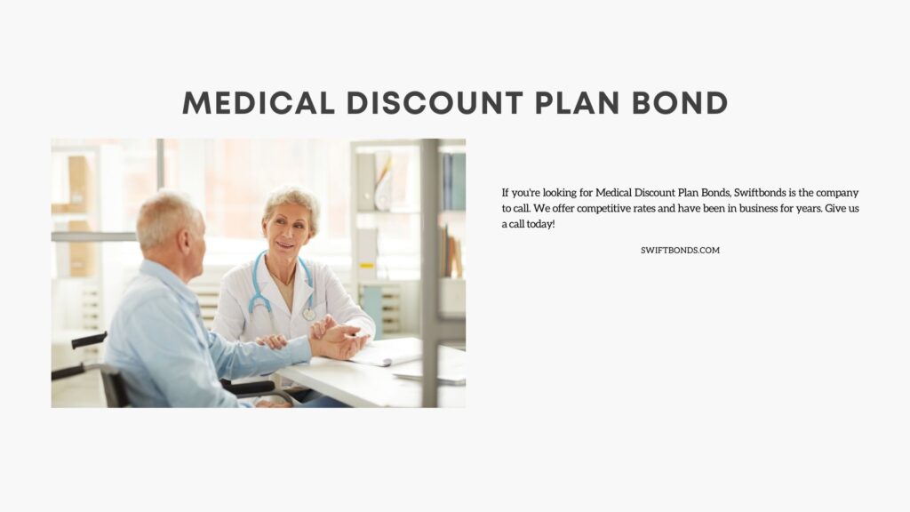 Medical Discount Plan Bond - Portrait of a female doctor checking pulse white consulting elderly man.