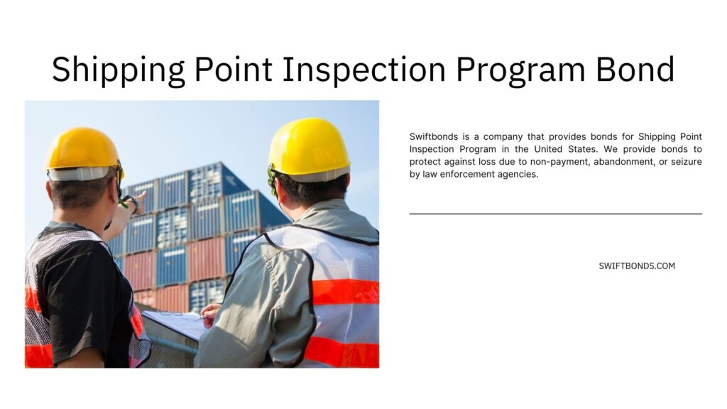 Shipping Point Inspection Program Bond - Containers workers discussion and pointing for inspection.