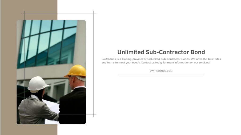 Unlimited Sub-Contractor Bond - Building contractor and sub contractor check over their plans.
