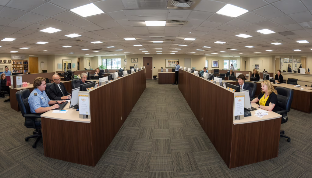 Connecticut DMV office professionals managing driver record requests and compliance procedures supported by the Connecticut Driving History Records Bond.