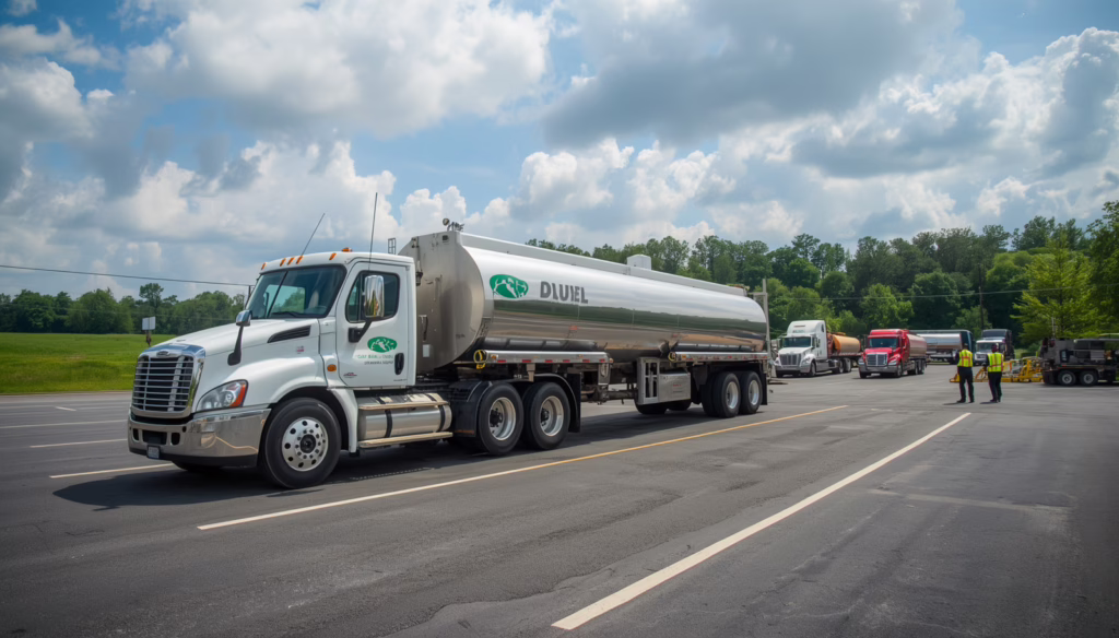 Commercial special fuel distribution fleet in Connecticut delivering diesel fuel while meeting licensing, tax, and regulatory requirements.